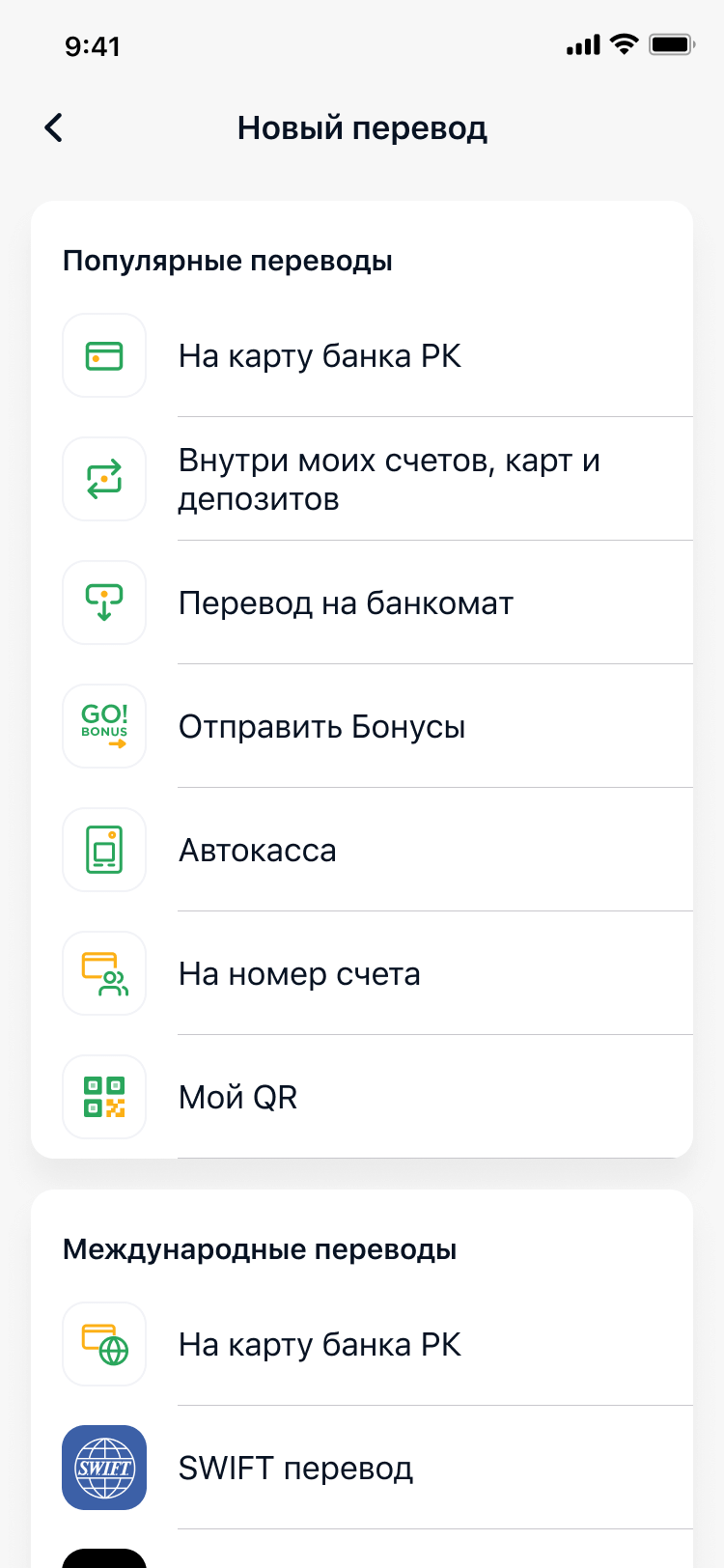 Карта для пособий